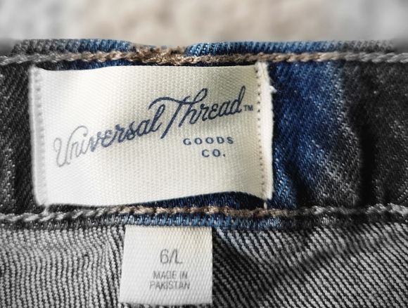 6L Universal Thread Jeans Women's  High-Rise Flare Blue Denim Pants 6L - Picture 10 of 15